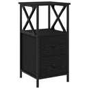 Natskab 2 pcs Sort eg 34 x 35,5 x 70 cm Konstrueret træ