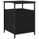 Natskab 2 pcs Sort eg 34 x 35,5 x 50 cm Konstrueret træ