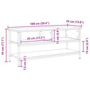 TV-møbelsæt 100 x 35 x 45 cm Sort eg Konstrueret træ