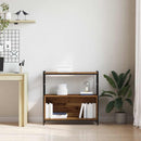 Bogreol Røget eg 80 x 30 x 78,5 cm Konstrueret træ