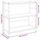 Bogreol Artisan Egetræ 80 x 30 x 78,5 cm Konstrueret træ