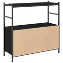 Bogreol Sort eg 80 x 30 x 78.5 cm Konstrueret træ