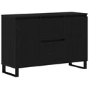 Sideboard med skuffe Sort eg 101,5 x 35 x 70 cm Konstrueret træ