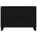 Sideboard med skuffe Sort eg 101,5 x 35 x 70 cm Konstrueret træ