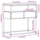 Konsolbord Artisan Egetræ 75 x 40 x 75 cm Konstrueret træ