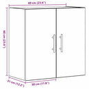 Væghængt skab Sort eg 60 x 31 x 70 cm Konstrueret træ