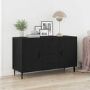 Sideboard med skuffe Sort eg 100 x 36 x 60 cm Konstrueret træ