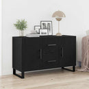 Sideboard med skuffe Sort eg 100 x 36 x 60 cm Konstrueret træ