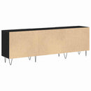 TV-møbelsæt 150 x 30 x 50 cm Sort eg Konstrueret træ