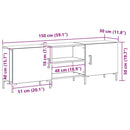TV-møbelsæt Sort eg 150 x 30 x 50 cm Konstrueret træ