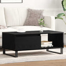 Sofabord med skuffe Sort eg 90 x 50 x 36,5 cm Konstrueret træ