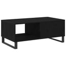 Sofabord med skuffe Sort eg 90 x 50 x 36,5 cm Konstrueret træ