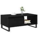 Sofabord med skuffe Sort eg 90 x 50 x 36,5 cm Konstrueret træ
