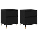 Natskab 2 pcs Sort eg 40 x 35 x 50 cm Konstrueret træ