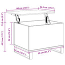 Sofabord Sort eg 60 x 44,5 x 45 cm