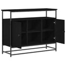 Sideboard Sort eg 100 x 35 x 80 cm Konstrueret træ