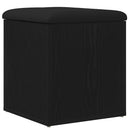 Opbevaringsbænk Sort eg 42 x 42 x 45 cm Konstrueret træ