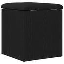 Opbevaringsbænk Sort eg 42 x 42 x 45 cm Konstrueret træ