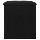 Opbevaringsbænk Sort eg 42 x 42 x 45 cm Konstrueret træ