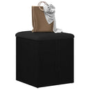 Opbevaringsbænk Sort eg 42 x 42 x 45 cm Konstrueret træ