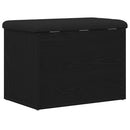 Opbevaringsbænk Sort eg 62 x 42 x 45 cm Konstrueret træ