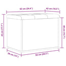 Opbevaringsbænk Sort eg 62 x 42 x 45 cm Konstrueret træ