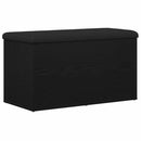 Opbevaringsbænk Sort eg 82 x 42 x 45 cm Konstrueret træ