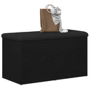 Opbevaringsbænk Sort eg 82 x 42 x 45 cm Konstrueret træ