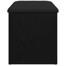 Opbevaringsbænk Sort eg 82 x 42 x 45 cm Konstrueret træ