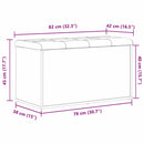 Opbevaringsbænk Sort eg 82 x 42 x 45 cm Konstrueret træ