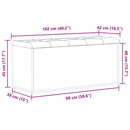 Opbevaringsbænk Sort eg 102 x 42 x 45 cm Konstrueret træ