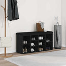 Sko bænk Sort eg 102 x 32 x 50 cm Konstrueret træ