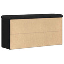 Sko bænk Sort eg 102 x 32 x 50 cm Konstrueret træ