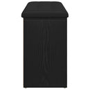 Sko bænk Sort eg 102 x 32 x 50 cm Konstrueret træ