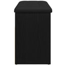 Sko bænk Sort 80 x 30 x 45 cm Konstrueret træ
