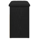 Opbevaringsbænk Sort eg 62 x 32 x 50 cm Konstrueret træ