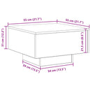 Sofabord Sort eg 55 x 55 x 31 cm Konstrueret træ