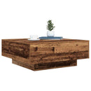 Sofabord Gammelt Træ og Blå 80 x 80 x 31 cm Konstrueret træ