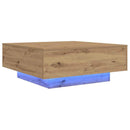 Sofabord Artisan Egetræ 80 x 80 x 31 cm Konstrueret træ