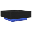 Sofabord Sort eg 80 x 80 x 31 cm Konstrueret træ
