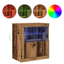 LED Sideboard Brun 60,5 x 37 x 67 cm Konstrueret træ
