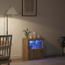 LED Sideboard Brun 60,5 x 37 x 67 cm Konstrueret træ