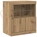 LED Sideboard Brun 60,5 x 37 x 67 cm Konstrueret træ
