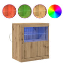 LED Sideboard Brun 60,5 x 37 x 67 cm Konstrueret træ