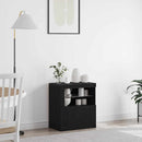 LED Sideboard Sort 60,5 x 37 x 67 cm Konstrueret træ