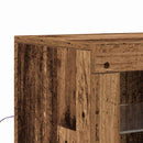 LED Sideboard Gammelt træ 60,5 x 37 x 100 cm Konstrueret træ