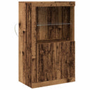 LED Sideboard Gammelt træ 60,5 x 37 x 100 cm Konstrueret træ