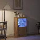 LED Sideboard 60,5 x 37 x 100 cm Konstrueret træ Artisan Egetræ