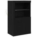 LED Sideboard Sort eg 60,5 x 37 x 100 cm Konstrueret træ