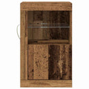 LED Sideboard Gammelt træ 41 x 37 x 67 cm Konstrueret træ